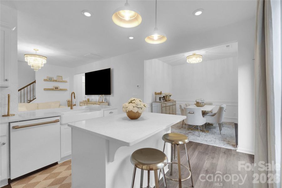Furnished interior view inside a new home in Aubreywood, Charlotte (Image 9).