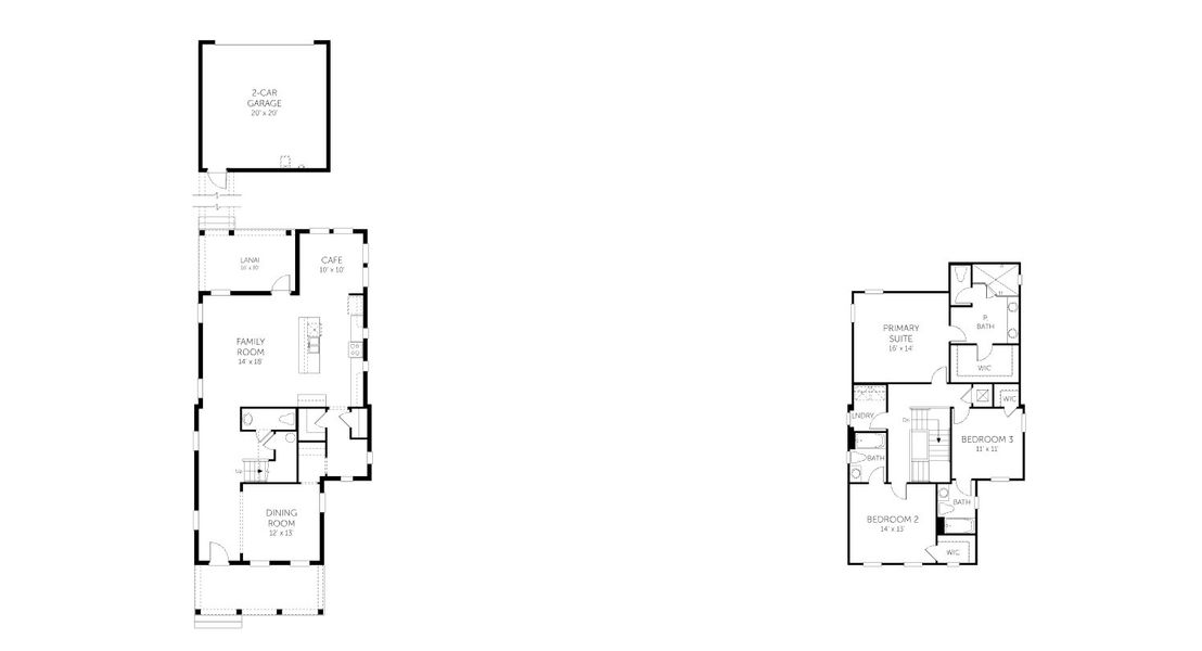 2D floor plan layout of this home in Laureate Park at Lake Nona, Orlando, FL (Image 3).