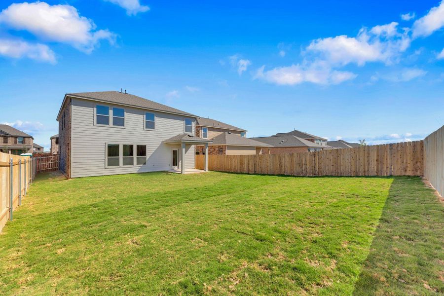Exterior details and patio area of a home in Salerno - Heritage Collection, Round Rock (Image 21).