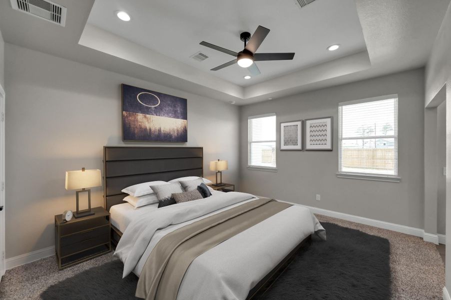 Furnished interior view inside a new home in Spring Branch Crossing, Conroe (Image 28).