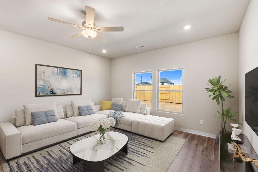 Furnished interior view inside a new home in Arabella on the Prairie 60', Richmond (Image 10).