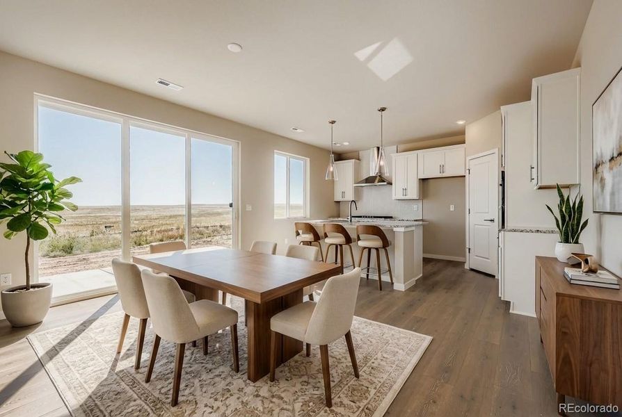 Dining Room - Virtually staged photo