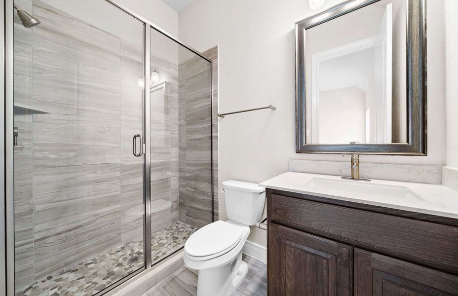 Representative furnished interior of a home built from the 4082 by Ravenna Homes in Artavia 70′, Conroe (Image 14).