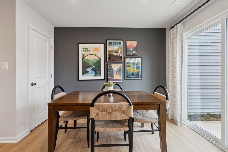 Representative furnished interior of a home built from the The Rutledge by Stanley Martin Homes in Essence at Trinity Townhomes, Columbia (Image 52).