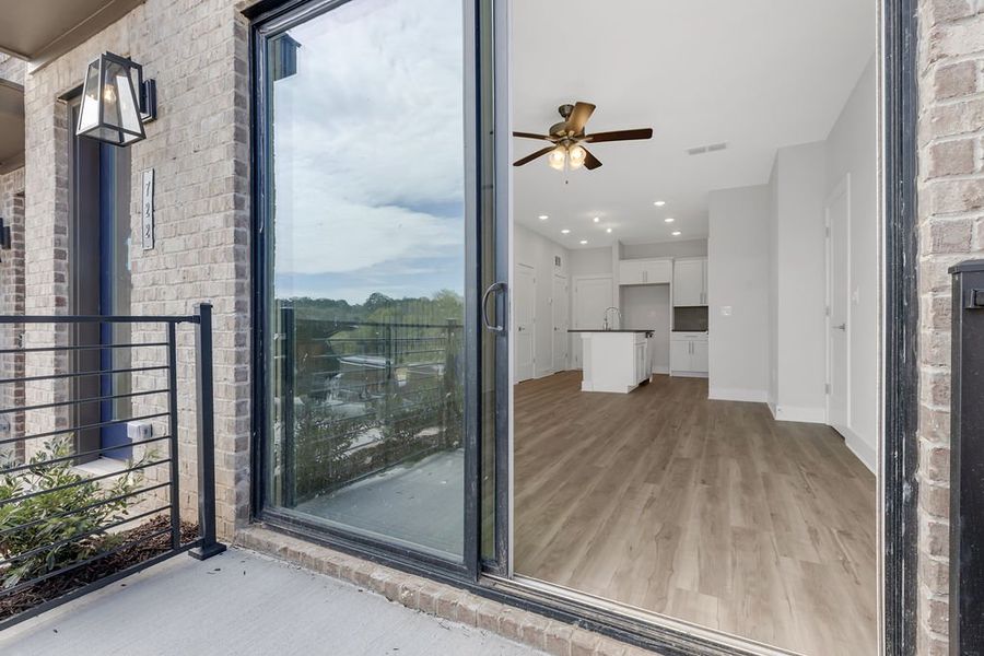 Exterior details and patio area of a home in Echo Park, Suwanee (Image 27).