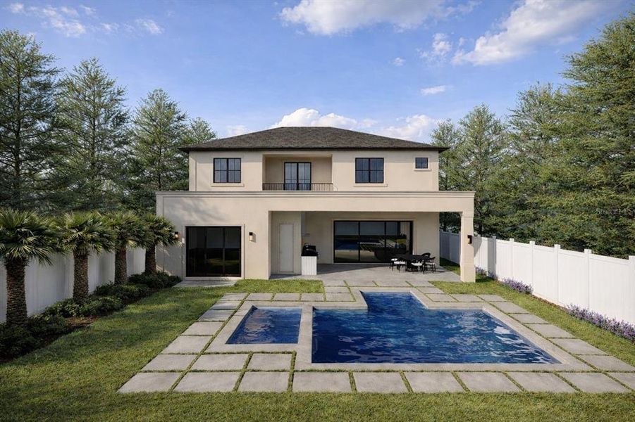 Exterior details and patio area of a home in , Orlando (Image 3).