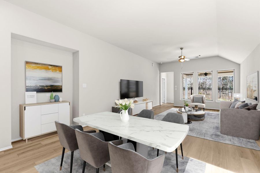 Furnished interior view inside a new home in Grand Central Park, Conroe (Image 11).