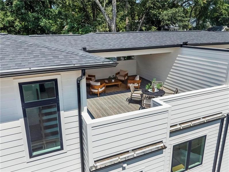Exterior details and patio area of a home in , Atlanta (Image 3).