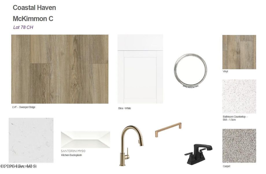Sample of building materials used in homes in Coastal Haven, Leland (Image 21).
