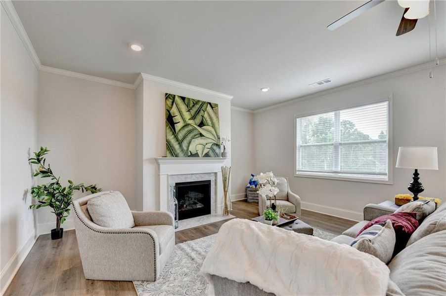 Furnished interior view inside a new home in , Cumming (Image 39).
