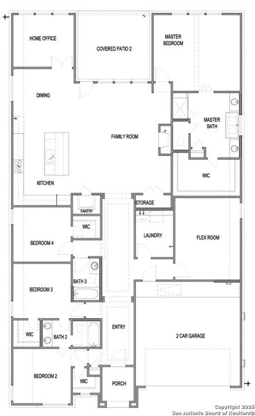 2D floor plan layout of this home in Esperanza, Boerne, TX (Image 3).