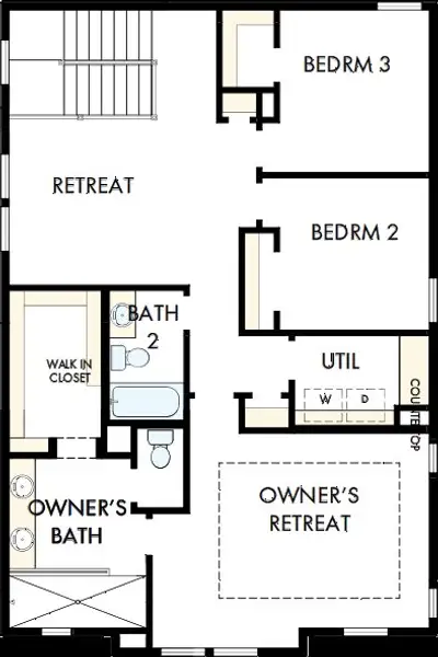 2D floor plan layout of this home in Two Step Farm 42', Montgomery, TX (Image 3). 2D floor plan layout of this home in Two Step Farm 42', Montgomery, TX (Image 3).