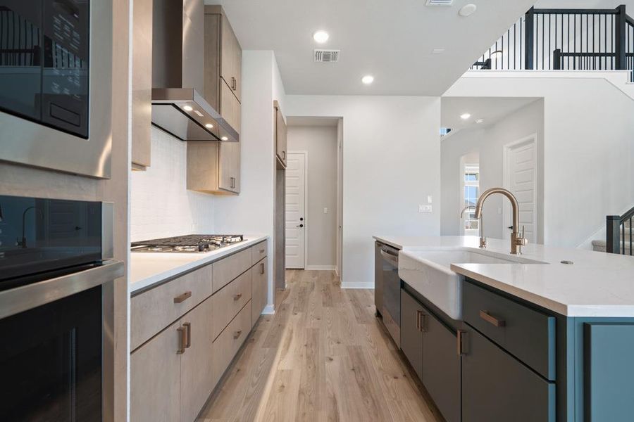 Furnished interior view inside a new home in Park Collection at Lariat, Liberty Hill (Image 4). Furnished interior view inside a new home in Park Collection at Lariat, Liberty Hill (Image 4).