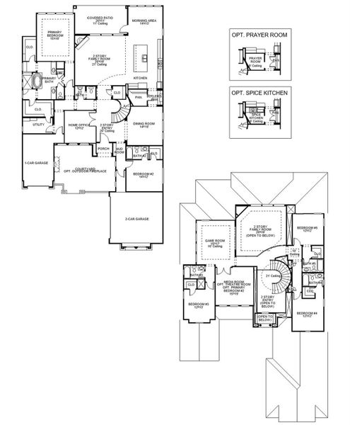 2D floor plan layout of this home in Sienna, Missouri City, TX (Image 2). 2D floor plan layout of this home in Sienna, Missouri City, TX (Image 2).