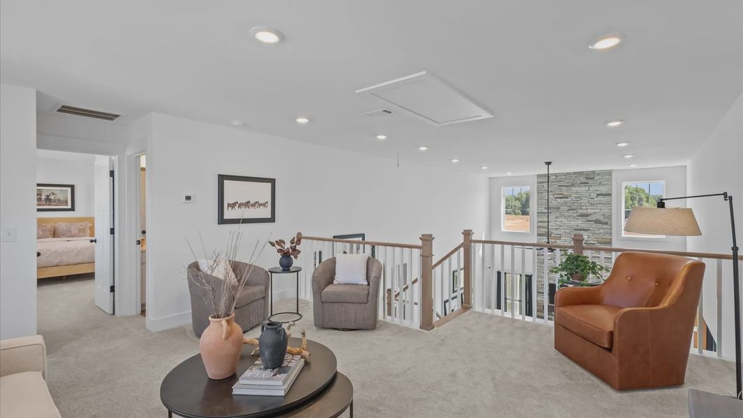 Representative furnished interior of a home built from the Kendrick by DRB Homes in Kayfield at Midway, Anderson (Image 27).