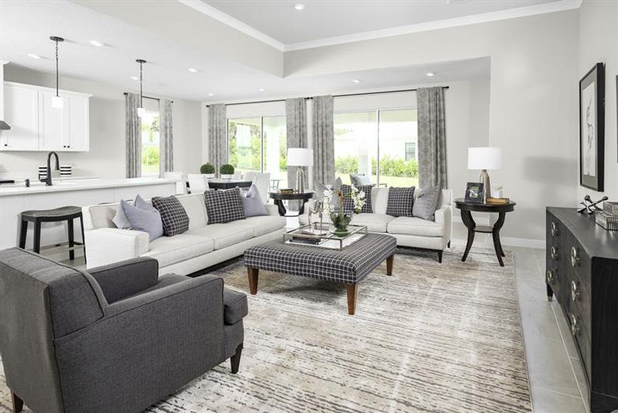 Representative furnished interior of a home built from the Patterson by Ryan Homes in Cedar Landings, Leesburg (Image 7).