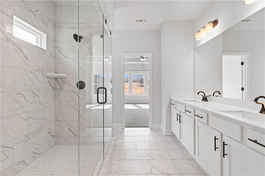 Furnished interior view inside a new home in Rosewood Lake Preserve, Hoschton (Image 11).