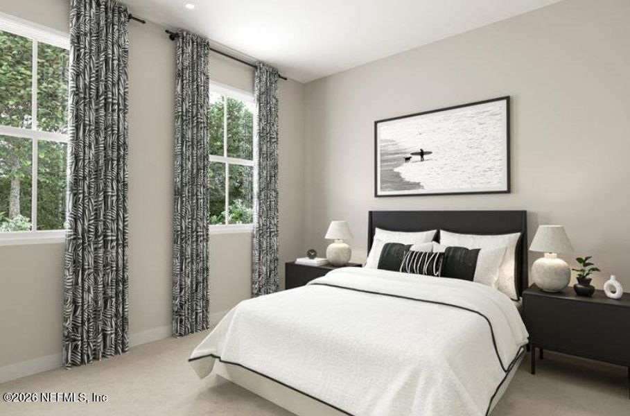 Furnished interior view inside a new home in Seminole Palms Single-Family Homes, Palm Coast (Image 6).