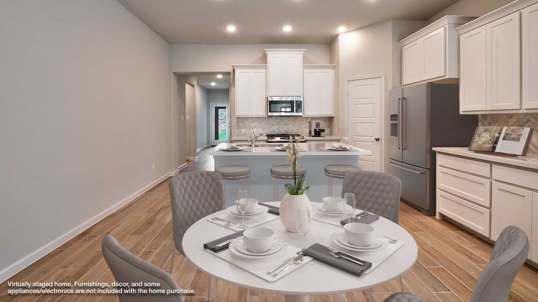 Representative furnished interior of a home built from the 1785W by Perry Homes in Santa Rita Ranch Tierra Rosa, Liberty Hill (Image 4).
