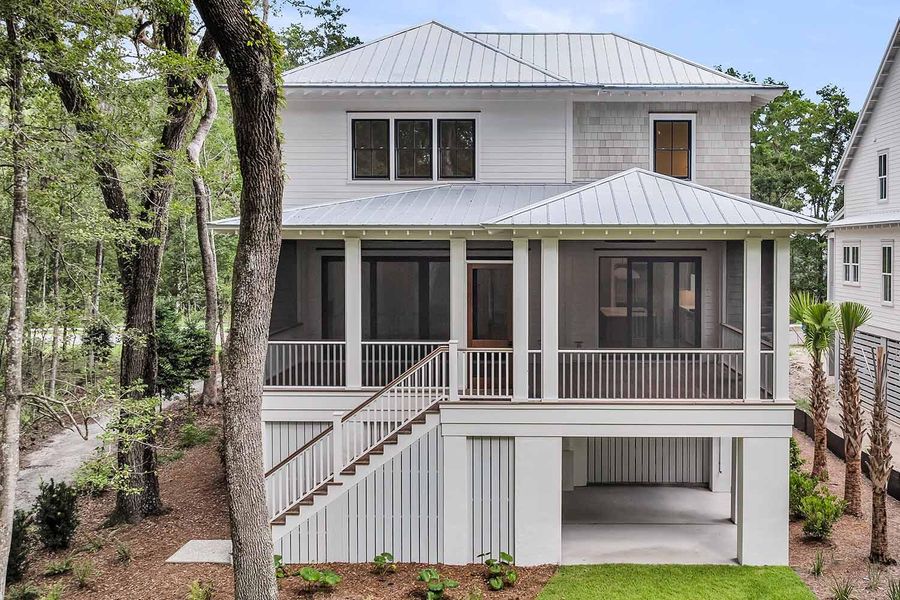 Front exterior of a new home in , Johns Island, SC, highlighting curb appeal (Image 23). Front exterior of a new home in , Johns Island, SC, highlighting curb appeal (Image 23).