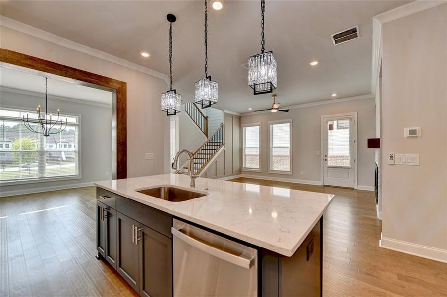 Furnished interior view inside a new home in , Buford (Image 32).