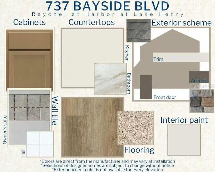 Sample of building materials used in homes in Harbor at Lake Henry - Single-Family Homes, Winter Haven (Image 3).