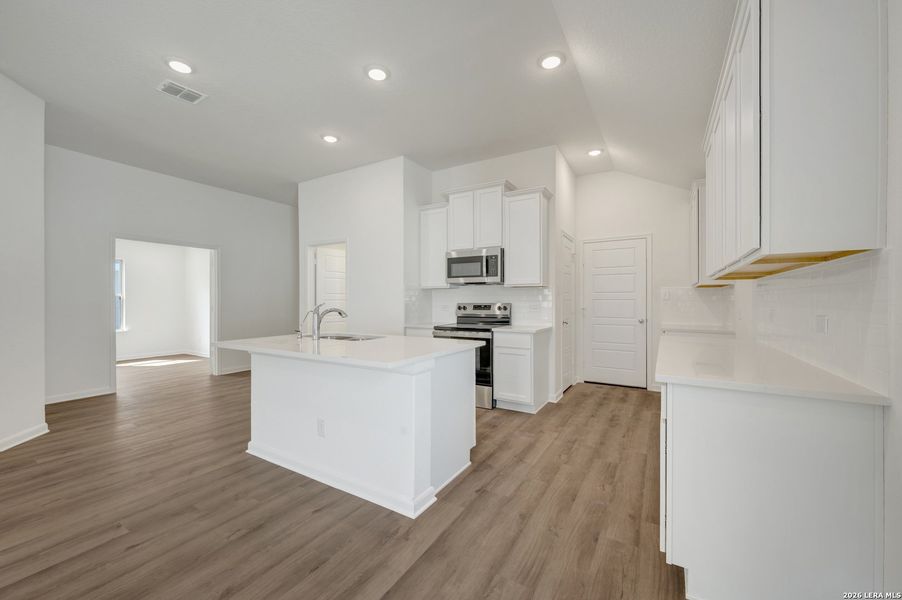 Furnished interior view inside a new home in Meadows at Clear Springs, New Braunfels (Image 15). Furnished interior view inside a new home in Meadows at Clear Springs, New Braunfels (Image 15).