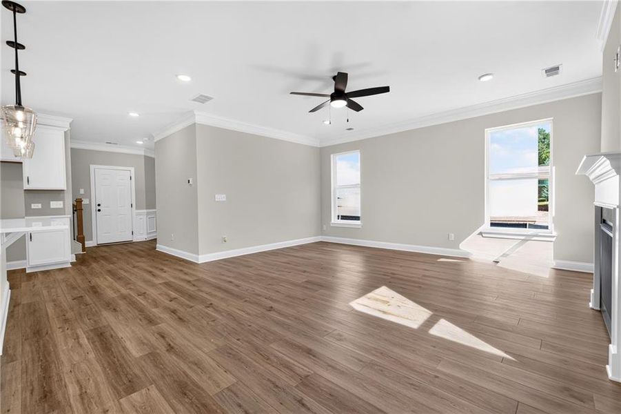 Spacious, unfurnished interior of a new home in Villas at Dawsonville, Dawsonville (Image 39). Spacious, unfurnished interior of a new home in Villas at Dawsonville, Dawsonville (Image 39).
