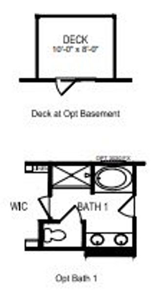 2D floor plan layout for the HANOVER by D.R. Horton in Fergus Crossing, York, SC (Image 6).