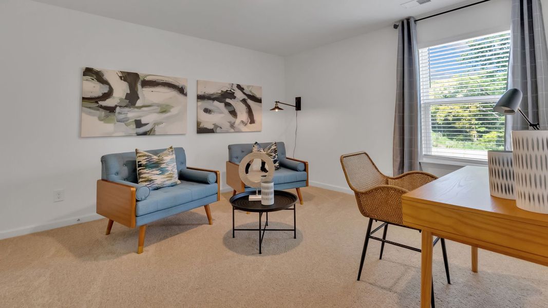Furnished interior view inside a new home in The Hideaway at Fox Meadows, Bluff City (Image 17). Furnished interior view inside a new home in The Hideaway at Fox Meadows, Bluff City (Image 17).