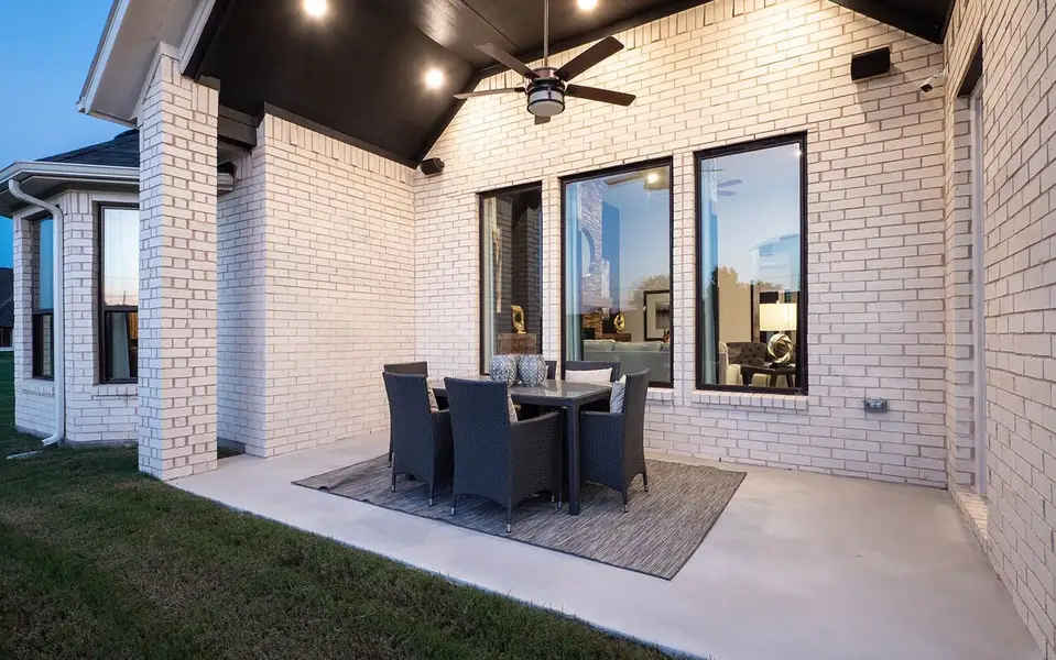 Exterior details and patio area of a home in Marvida, Cypress (Image 4).