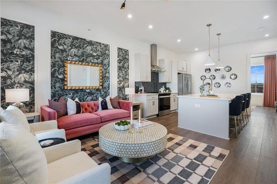 Furnished interior view inside a new home in , Atlanta (Image 11).