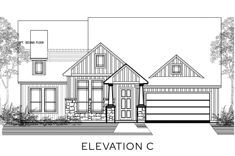 Representative rendering of the exterior for the The Bryce by Lillian Custom Homes (Image 3).