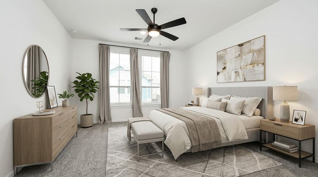 Virtually Staged - Primary Bedroom.