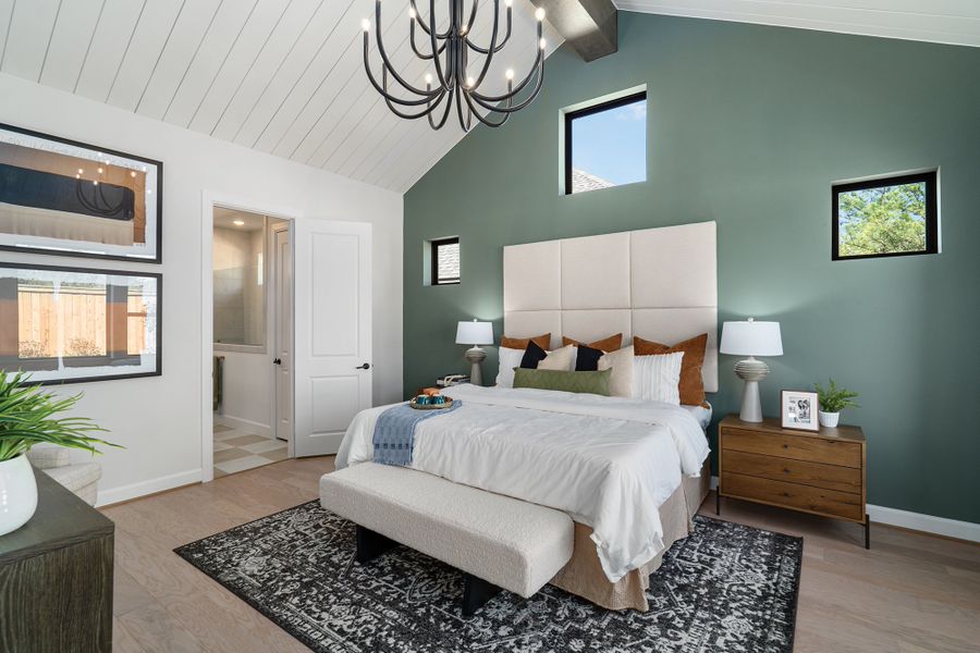 Representative furnished interior of a home built from the The Azalea by David Weekley Homes in Kresston, Montgomery (Image 4).