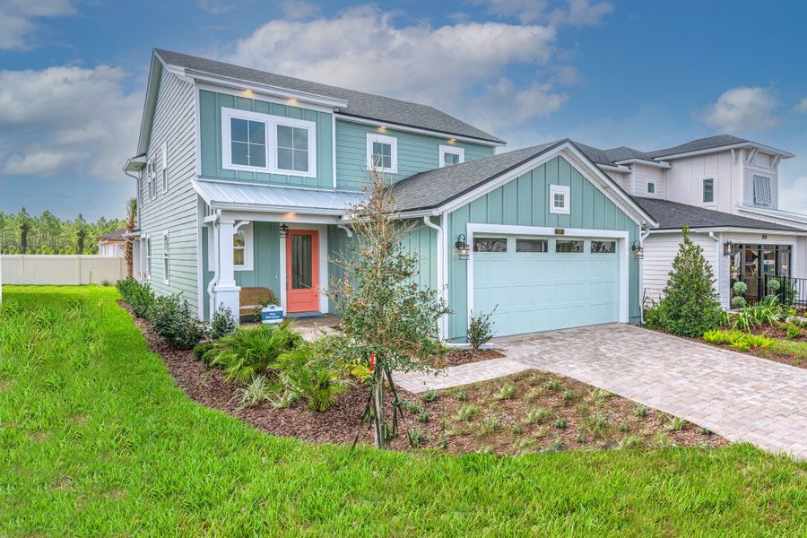 Representative exterior details of a home built from the Miramar by Riverside Homes in Mariposa at EverRange, Jacksonville (Image 3).