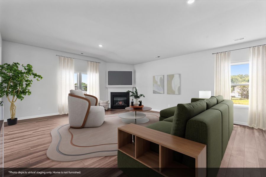 Furnished interior view inside a new home in Hanes Lake, Winston-Salem (Image 7). Furnished interior view inside a new home in Hanes Lake, Winston-Salem (Image 7).