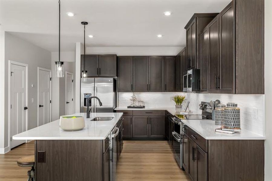 Furnished interior view inside a new home in McCain's Station Townhomes, Gallatin (Image 4).