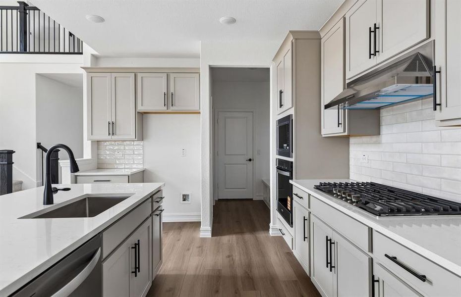 Abundant cabinet space in kitchen
