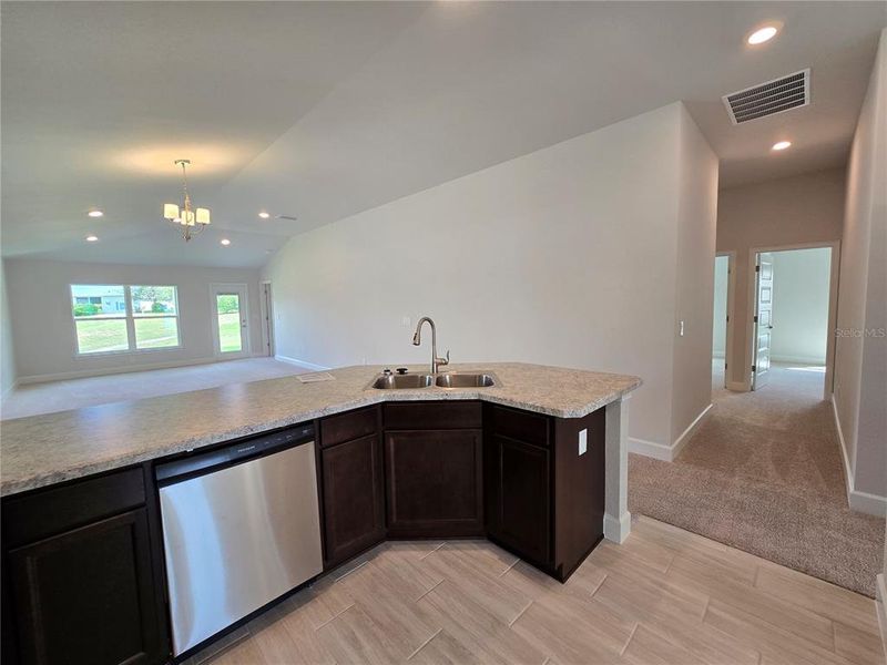 breakfast bar and hallway breakfast bar and hallway