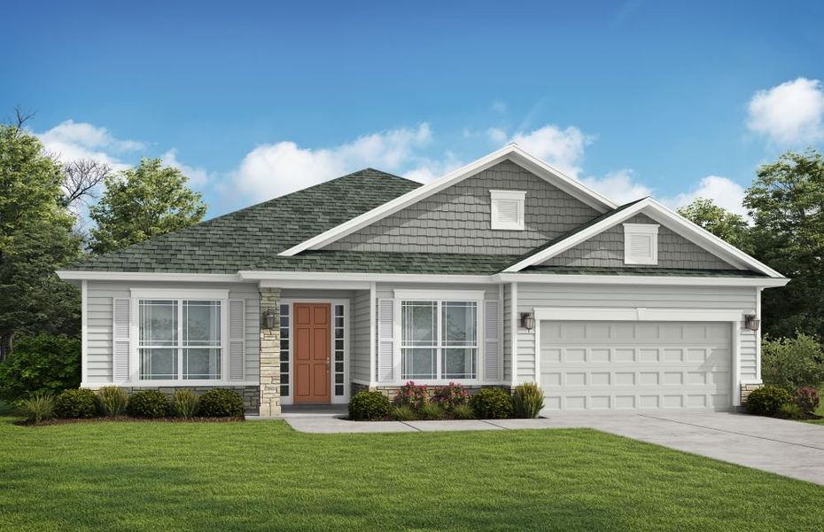Representative exterior photo of a completed home built from the Albatera II by SEDA New Homes in Edwards Creek Estates, Jacksonville, FL (Image 4). Representative exterior photo of a completed home built from the Albatera II by SEDA New Homes in Edwards Creek Estates, Jacksonville, FL (Image 4).