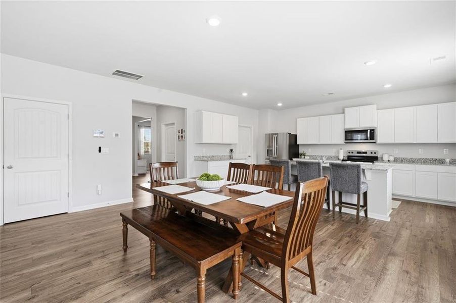 Furnished interior view inside a new home in , Dallas (Image 33).