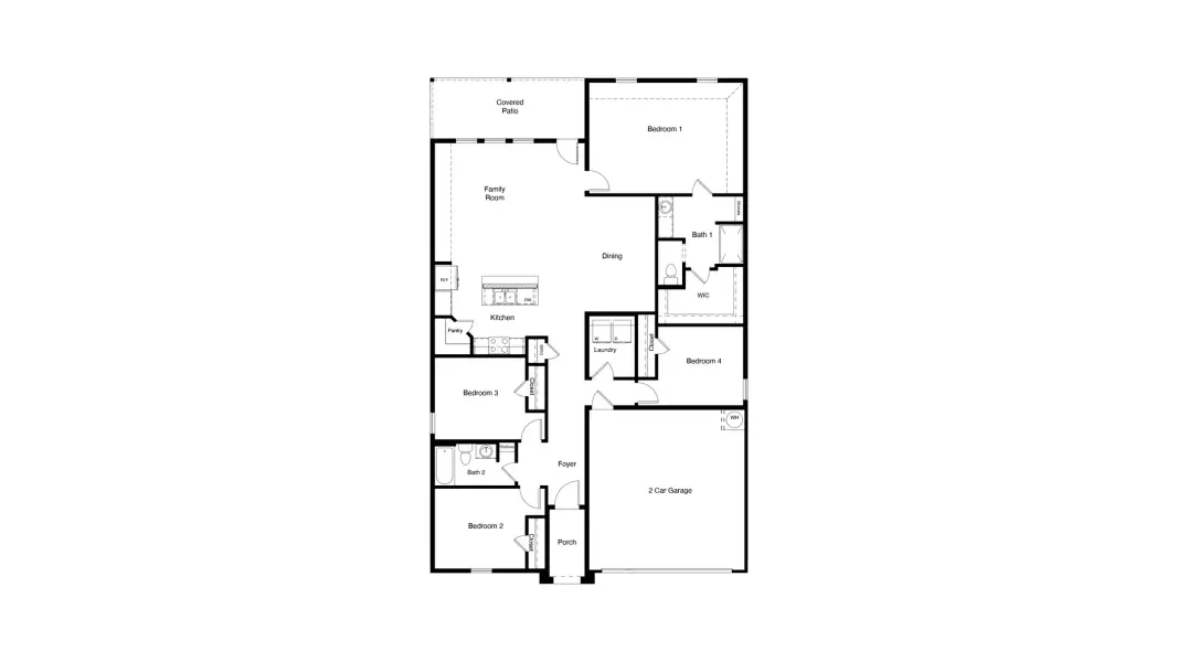 2D floor plan layout of this home in Dry Creek, Bridgeport, TX (Image 4).
