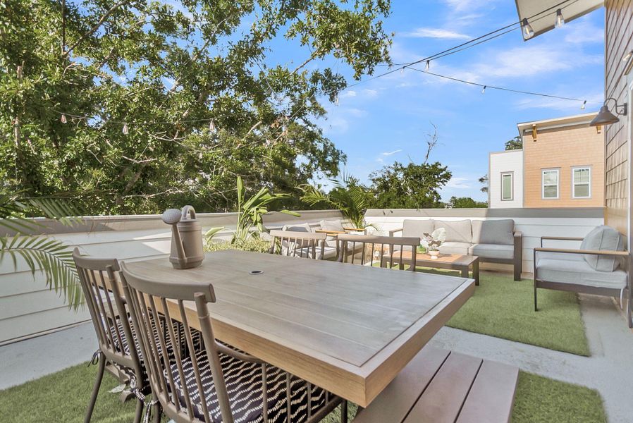 Exterior details and patio area of a home in , North Charleston (Image 34).