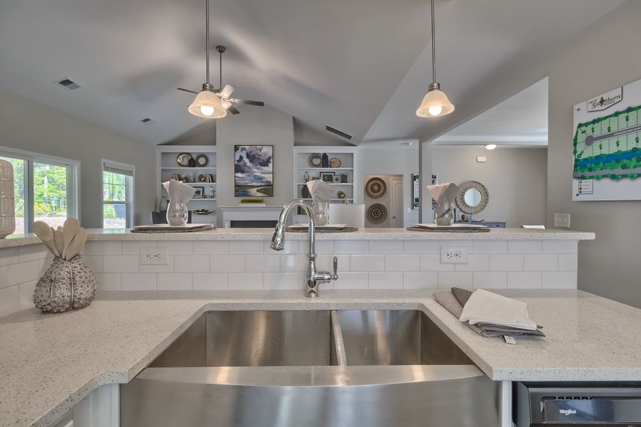 Representative furnished interior of a home built from the Wisteria II by Great Southern Homes in Briarfield, Conway (Image 18).