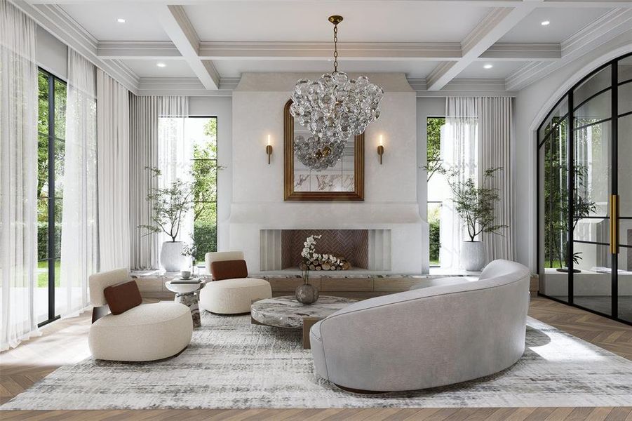 Furnished interior view inside a new home in , Dallas (Image 33).