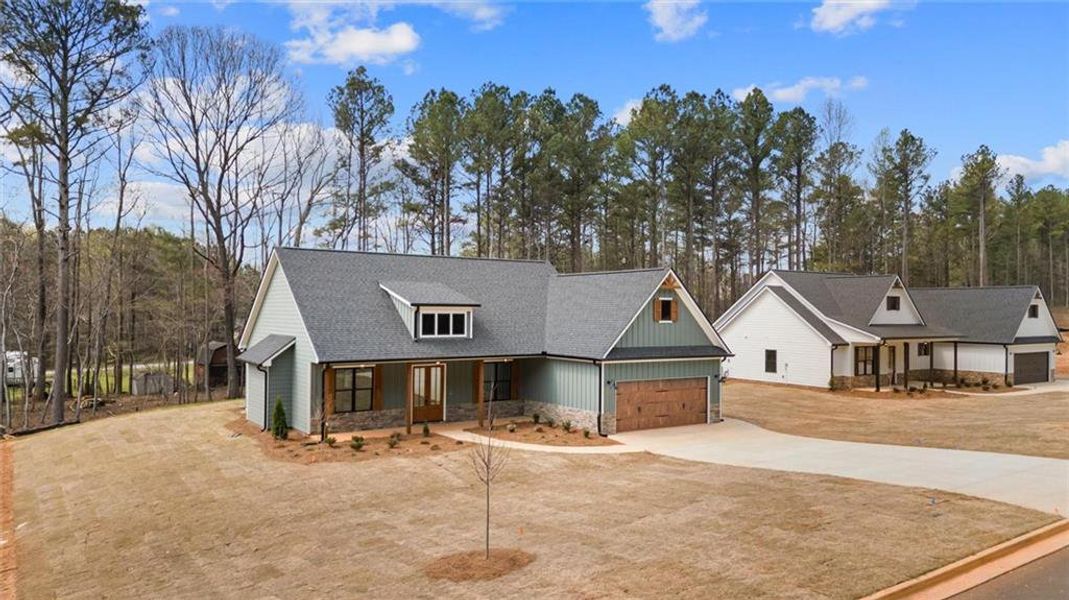 Front exterior of a new home in , Rockmart, GA, highlighting curb appeal (Image 24).