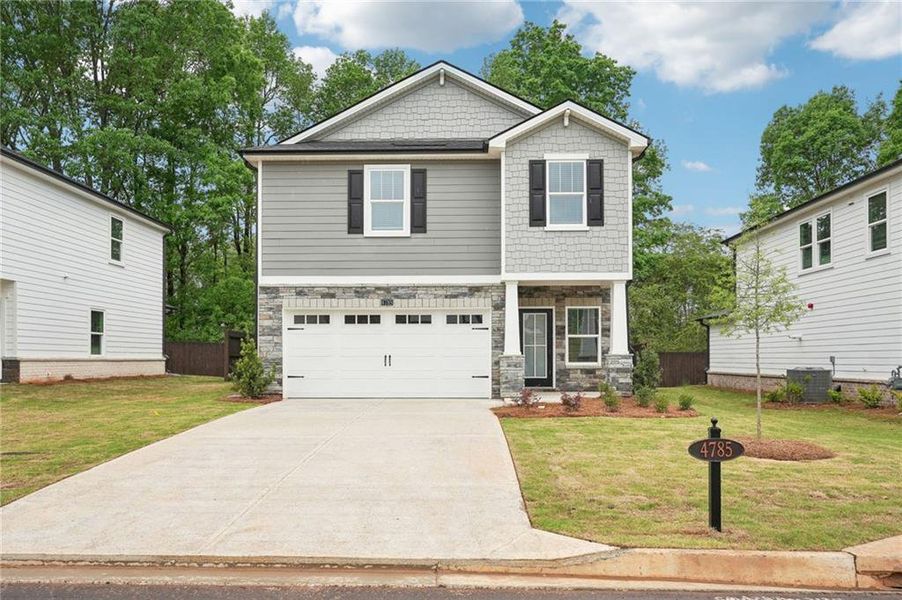 Front exterior of a new home in Hemingway - Reserve Series, Cumming, GA, highlighting curb appeal (Image 26).