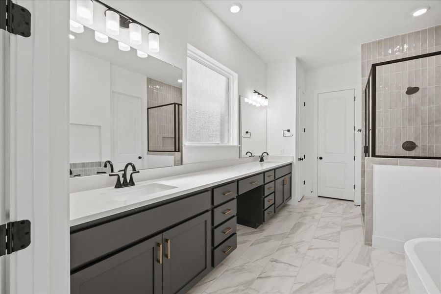 Furnished interior view inside a new home in 6 Creeks, Kyle (Image 10). Furnished interior view inside a new home in 6 Creeks, Kyle (Image 10).