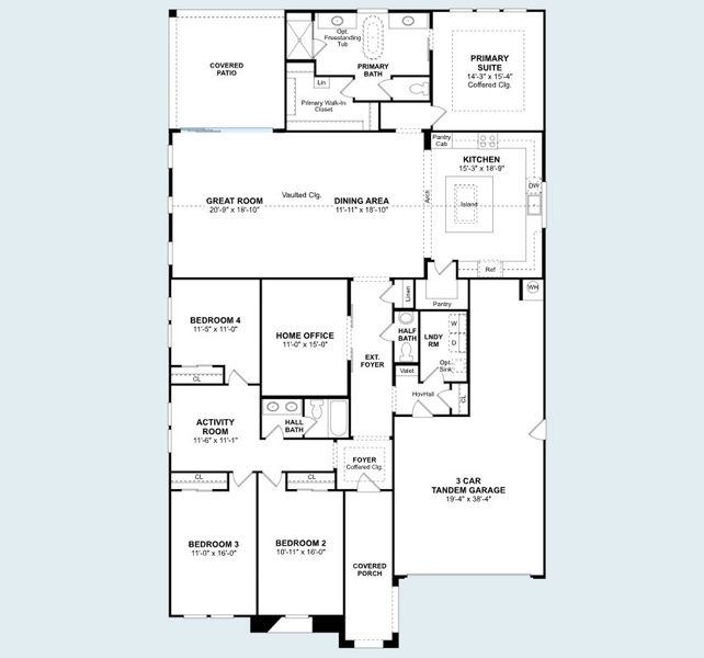 2D floor plan layout of this home in Edgewood Estates, San Tan Valley, AZ (Image 2). 2D floor plan layout of this home in Edgewood Estates, San Tan Valley, AZ (Image 2).